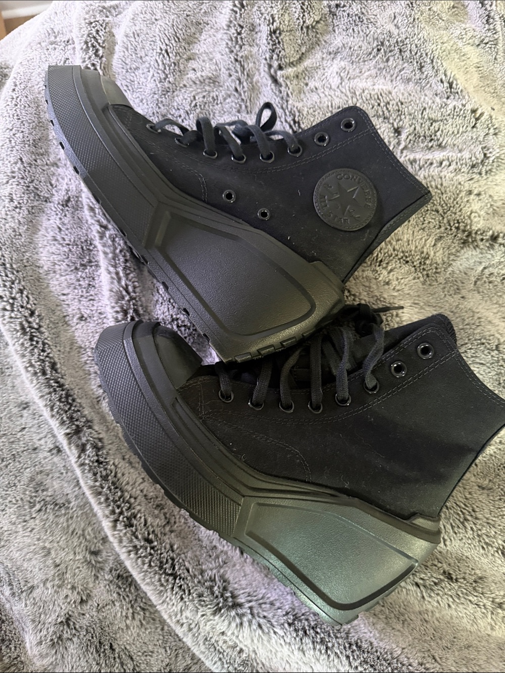 Converse Black High-Top Platform Canvas Sneakers